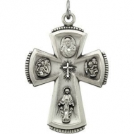 Sterling Silver 4 WAY CROSS PENDANT