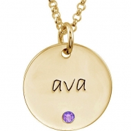 Posh Mommy  Birthstone Disc