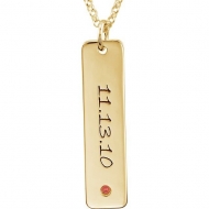 Posh Mommy     Birthstone Tall Tag