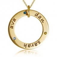 Posh Mommy     Three Birthstones Disc