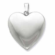 Sterling Silver Large  Plain  Heart Locket