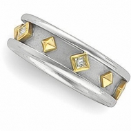 TWO TONE DIAMOND ETRUSCAN BAND