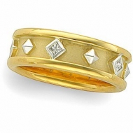 TWO TONE DIAMOND ETRUSCAN BAND