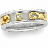 TWO TONE DIAMOND ETRUSCAN BAND