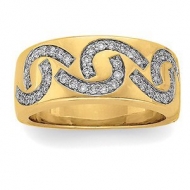 TWO TONE DIAMOND BAND