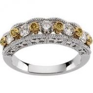 TWO TONE BRIDAL ANNIVERSARY BAND