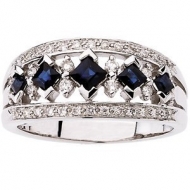 BRIDAL GENUINE SAPPHIRE DIAMOND ANNIVERSARY BAND