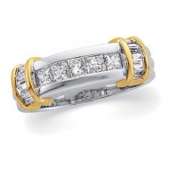 TWO TONE DIAMOND WEDDING BAND