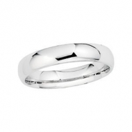 Platinum 4mm Half Round Comfort Fit Lightweight Band