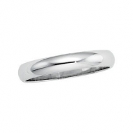 Platinum 4mm Half Round Featherweight Band