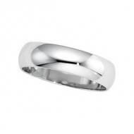 Platinum 8mm Half Round Featherweight Band