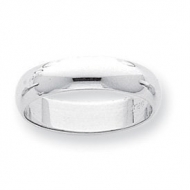 Platinum 6mm Half Round Featherweight Band