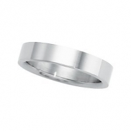 Platinum 4mm Flat Wedding Band