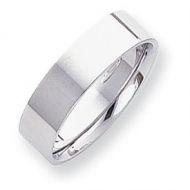 Platinum 6mm Flat Wedding Band