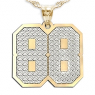  New  Jersey Hammered 2 Digit Number Charm or  Pendant