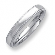 Palladium Milgrain Comfort Fit 4mm Band