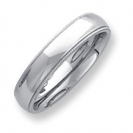 Palladium Milgrain Comfort Fit 5mm Band