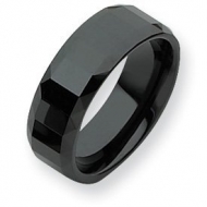 Ceramic Black 8mm Polished Band