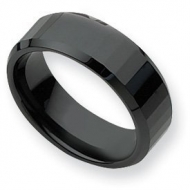 Ceramic Black 8mm Polished Band