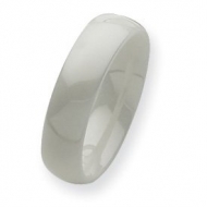 Ceramic White 6mm Polished Wedding Band