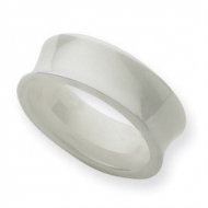 Ceramic White Concave 8mm Polished Wedding Band
