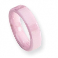 Ceramic Pink Flat 5 5mm Polished Wedding Band