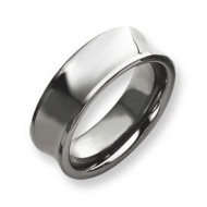 Tungsten Concave 8mm Polished Wedding Band