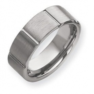 Tungsten Beveled Edge 9mm Brushed and Polished Wedding Band