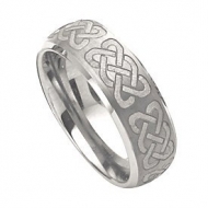 Tungsten 8mm Brushed and Polished Wedding Band