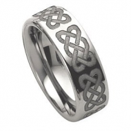 Dura Tungsten 8mm Celtic Knot Polished Wedding Band