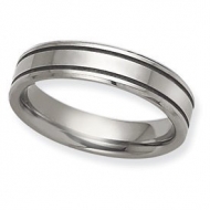 Dura Tungsten Grooved Flat 6mm Polished Wedding Band