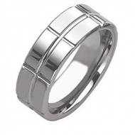 Dura Tungsten Grooved 8mm Polished Wedding Band