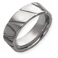 Dura Tungsten Grooved 8mm Polished Wedding Band