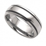 Dura Tungsten Enameled 8mm Polished Wedding Band