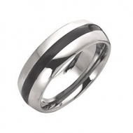 Dura Tungsten Enameled 8mm Polished Wedding Band