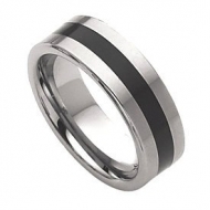 Dura Tungsten Enameled 8mm Brushed Wedding Band