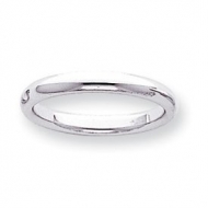 14k White Gold 3mm Comfort Fit Light Weight Wedding Band