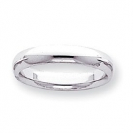 14k White Gold 4mm Comfort Fit Light Weight Wedding Band