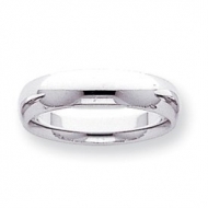 14k White Gold 5mm Comfort Fit Light Weight Wedding Band