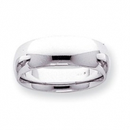 14k White Gold 7mm Comfort Fit Light Weight Wedding Band