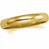 14k Yellow Gold 4mm Half Round Wedding Band