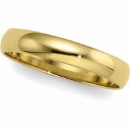 14k Yellow Gold 4mm Half Round Wedding Band