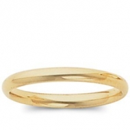 14k Yellow Gold 3mm Comfort Fit Light Weight Wedding Band