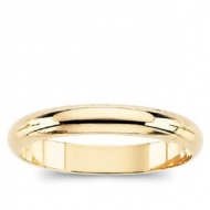 10k Yellow Gold 3mm Half Round Wedding Band