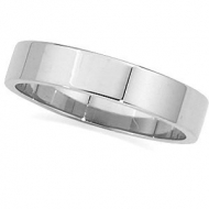 14k White Gold 3mm Flat Wedding Band