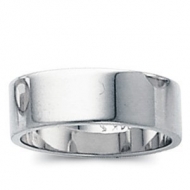 14k White Gold 5mm Flat Wedding Band