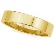 14k Yellow Gold 3mm Flat Wedding Band