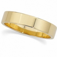 14k Yellow Gold 5mm Flat Wedding Band