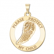 Guardian Angel  Protect My Child  Wing Cut Out Medal   EXCLUSIVE 