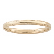 14k Gold Filled 5 1 4 Inch Children s  Milgrain  Bangle Bracelet